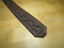 Load image into Gallery viewer, ROLLING CLOUD Old Leather Strap with Brass Letters Horse Sign Patina