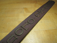 Load image into Gallery viewer, ROLLING CLOUD Old Leather Strap with Brass Letters Horse Sign Patina