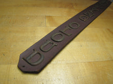Load image into Gallery viewer, ROLLING CLOUD Old Leather Strap with Brass Letters Horse Sign Patina