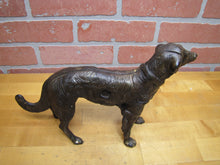 Load image into Gallery viewer, BORZOI WOLFHOUND Antique Cast Iron Figural Dog Doorstop Decorative Art Statue