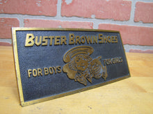 Load image into Gallery viewer, BUSTER BROWN SHOES FOR BOYS GIRLS c1930s Store Display Sign BOSTONIAN BRONZES