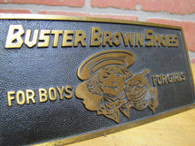 Load image into Gallery viewer, BUSTER BROWN SHOES FOR BOYS GIRLS c1930s Store Display Sign BOSTONIAN BRONZES