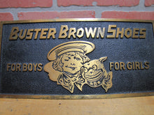 Load image into Gallery viewer, BUSTER BROWN SHOES FOR BOYS GIRLS c1930s Store Display Sign BOSTONIAN BRONZES