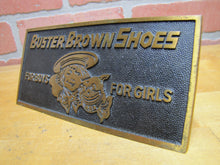 Load image into Gallery viewer, BUSTER BROWN SHOES FOR BOYS GIRLS c1930s Store Display Sign BOSTONIAN BRONZES