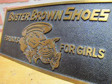 Load image into Gallery viewer, BUSTER BROWN SHOES FOR BOYS GIRLS c1930s Store Display Sign BOSTONIAN BRONZES