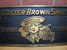Load image into Gallery viewer, BUSTER BROWN SHOES FOR BOYS GIRLS c1930s Store Display Sign BOSTONIAN BRONZES