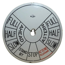 Load image into Gallery viewer, THE MCNAB Original Old Ships Maritime Telegraph Engine Order Porcelain Face Sign