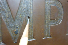 Load image into Gallery viewer, TEMPLE UNIVERSITY Antique School Advertising Sign Impressed Lettering Display Ad