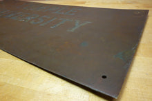 Load image into Gallery viewer, TEMPLE UNIVERSITY Antique School Advertising Sign Impressed Lettering Display Ad