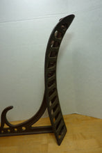 Load image into Gallery viewer, J W FISKE NY Antique 19c Cast Iron Saddle Tack Holder Bracket Hanger Old Paint