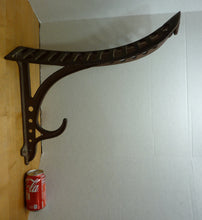 Load image into Gallery viewer, J W FISKE NY Antique 19c Cast Iron Saddle Tack Holder Bracket Hanger Old Paint