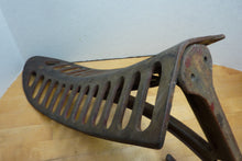 Load image into Gallery viewer, J W FISKE NY Antique 19c Cast Iron Saddle Tack Holder Bracket Hanger Old Paint