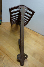 Load image into Gallery viewer, J W FISKE NY Antique 19c Cast Iron Saddle Tack Holder Bracket Hanger Old Paint