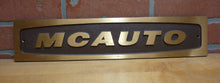 Load image into Gallery viewer, MCAUTO Vintage Brass Sign McDonnell Douglas Automation Co CADD CAD/CAM Computer