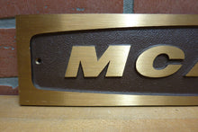 Load image into Gallery viewer, MCAUTO Vintage Brass Sign McDonnell Douglas Automation Co CADD CAD/CAM Computer