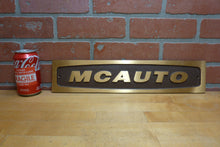 Load image into Gallery viewer, MCAUTO Vintage Brass Sign McDonnell Douglas Automation Co CADD CAD/CAM Computer