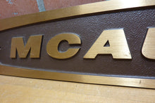 Load image into Gallery viewer, MCAUTO Vintage Brass Sign McDonnell Douglas Automation Co CADD CAD/CAM Computer