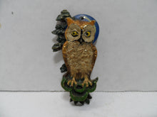 Load image into Gallery viewer, OWL TREE MOON Original Old Door Knocker Small Ornate Decorative Arts Hardware