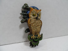 Load image into Gallery viewer, OWL TREE MOON Original Old Door Knocker Small Ornate Decorative Arts Hardware
