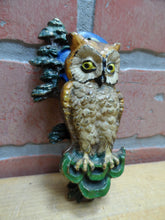 Load image into Gallery viewer, OWL TREE MOON Original Old Door Knocker Small Ornate Decorative Arts Hardware