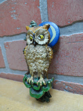 Load image into Gallery viewer, OWL TREE MOON Original Old Door Knocker Small Ornate Decorative Arts Hardware