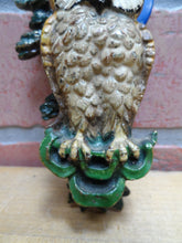 Load image into Gallery viewer, OWL TREE MOON Original Old Door Knocker Small Ornate Decorative Arts Hardware