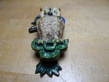 Load image into Gallery viewer, OWL TREE MOON Original Old Door Knocker Small Ornate Decorative Arts Hardware
