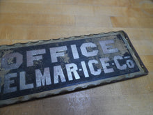 Load image into Gallery viewer, BELMAR ICE Co OFFICE Original Old Scalloped Chip Glass Reverse Under Glass Sign
