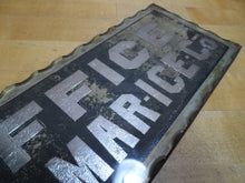 Load image into Gallery viewer, BELMAR ICE Co OFFICE Original Old Scalloped Chip Glass Reverse Under Glass Sign