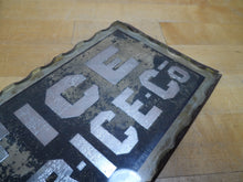 Load image into Gallery viewer, BELMAR ICE Co OFFICE Original Old Scalloped Chip Glass Reverse Under Glass Sign