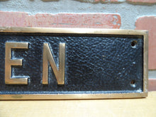 Load image into Gallery viewer, MEN Old Thick Embossed Bronze Brass Sign Restroom Bathroom Bar Shop Gas Station