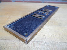 Load image into Gallery viewer, MEN Old Thick Embossed Bronze Brass Sign Restroom Bathroom Bar Shop Gas Station
