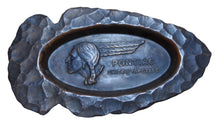 Load image into Gallery viewer, PONTIAC CHIEF OF THE SIXES Old Dealer Advertising Tray Ashtray ARROWHEAD Patina