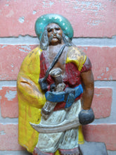 Load image into Gallery viewer, PIRATE TREASURE CHEST SWORD GUN ALBANY FOUNDRY Antique Cast Iron Doorstop Statue