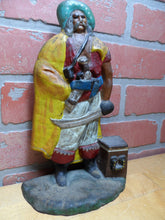 Load image into Gallery viewer, PIRATE TREASURE CHEST SWORD GUN ALBANY FOUNDRY Antique Cast Iron Doorstop Statue