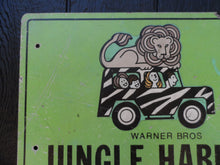 Load image into Gallery viewer, WARNER BOS JUNGLE HABITAT West Milford NJ Original Old 1970s Amusement Park Sign