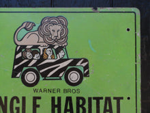 Load image into Gallery viewer, WARNER BOS JUNGLE HABITAT West Milford NJ Original Old 1970s Amusement Park Sign