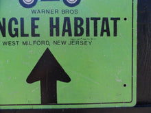 Load image into Gallery viewer, WARNER BOS JUNGLE HABITAT West Milford NJ Original Old 1970s Amusement Park Sign