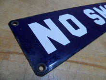 Load image into Gallery viewer, NO SMOKING MINE SAFETY APPLIANCES Co PITTSBURGH PA Original Old Sign Cobalt Blue
