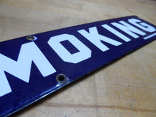 Load image into Gallery viewer, NO SMOKING MINE SAFETY APPLIANCES Co PITTSBURGH PA Original Old Sign Cobalt Blue