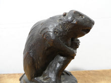 Load image into Gallery viewer, BEAVER COAL Original Old Bronze Clad Advertising Statue Store Display Sign Phila