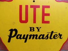 Load image into Gallery viewer, UTE by PAYMASTER Original Old Advertising Sign Figural Arrowhead Utility Vehicle