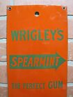 Load image into Gallery viewer, WRIGLEY'S SPEARMINT The PERFECT GUM Old Porcelain Machine Front Panel Ad Sign 5c