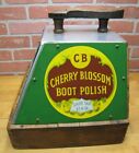 Load image into Gallery viewer, CHERRY BLOSSOM BOOT POLISH Old Advertising Shoe Shine Stand Store Display Sign