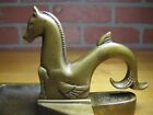 Load image into Gallery viewer, Art Deco Stylized Serpent Sea Monster Beast Ashtray Tray United Brass Works NYC