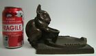 Load image into Gallery viewer, ARTBRONZ BUNNY RABBIT BASKET Antique Bronze Clad Tray KBW Decorative Arts