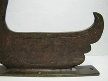 Load image into Gallery viewer, DUCK Antique Folk Art Iron Boot Scraper Figural Bird Statue Old Paint Ornate