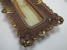 Load image into Gallery viewer, 19c CARPE DIEM Ernst Zimmerman BRONZE & ONYX Tray Evil Men Devil Monster Heads