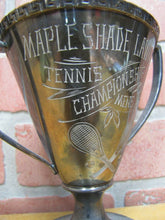 Load image into Gallery viewer, MAPLE SHADE LAWN CLUB TENNIS CHAMPIONSHIP Old Award Trophy MENS DOUBLE