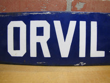 Load image into Gallery viewer, ORVIL CT Original Antique Porcelain Sign Court Road Street Cobalt Blue